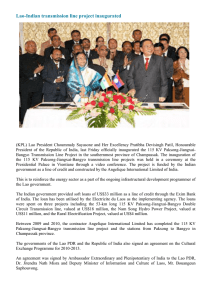 Lao-Indian transmission line project inaugurated
