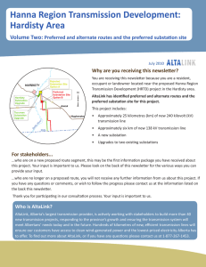 Hanna Region Transmission Development: Hardisty Area