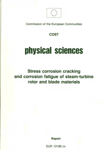 Stress corrosion cracking and corrosion fatigue of steam