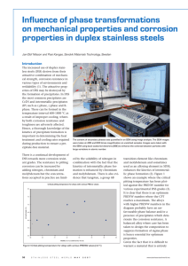 Influence of phase transformations on mechanical properties and