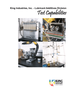 Test Capabilities - King Industries, Inc.