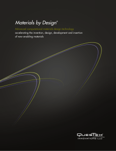 Materials by Design - QuesTek Innovations LLC