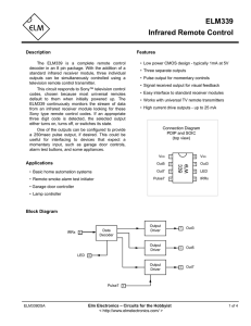 ELM339 Infrared Remote Control