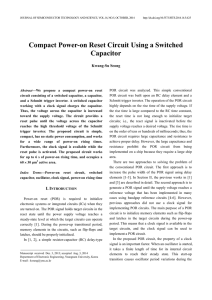 Compact Power-on Reset Circuit Using a Switched Capacitor