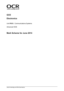 Mark scheme - Unit F615 - Communications systems - June