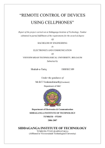 remote control of devices using cellphones