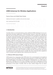 UWB Antennas for Wireless Applications