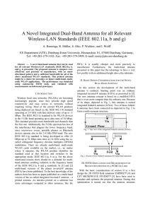 A Novel Integrated Dual-Band Antenna for all Relevant Wireless