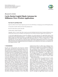 Cavity-Backed Angled-Dipole Antennas for Millimeter