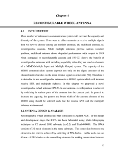 Chapter-4 RECONFIGURABLE WHEEL ANTENNA