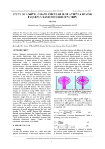 STUDY OF A NOVEL C-BAND CIRCULAR SLOT ANTENNA