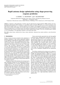 Rapid antenna design optimization using shape