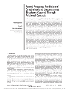 Forced Response Prediction of Constrained and Unconstrained