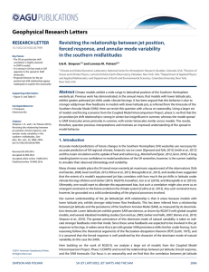 Revisiting the relationship between jet position, forced response