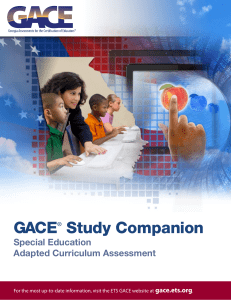 Special Education Adapted Curriculum Study