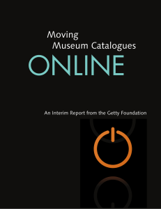 Moving Museum Catalogues ONLINE