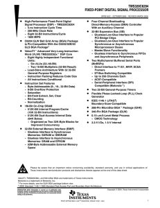 TMS320C6204 Fixed-Point DSP (Rev. C)