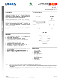 AH49F N E W P R O D U C T Description Features Pin Assignments