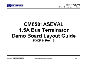 CM8501ASEVAL 1.5A Bus Terminator Demo Board Layout Guide