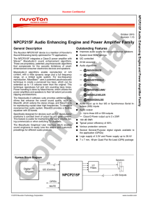 NPCP215F Audio Enhancing Engine and Power Amplifier