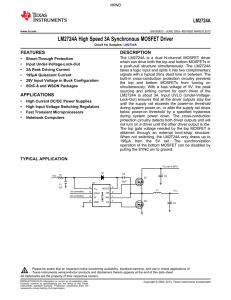 LM2724A High Speed 3A Synchronous