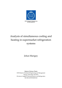Marigny J., “Analysis of simultaneous cooling and heating in