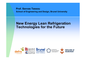 New Energy Lean Refrigeration Technologies For The Future