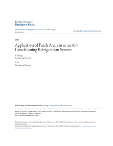 Application of Pinch Analysis in an Air-Conditioning - Purdue e-Pubs