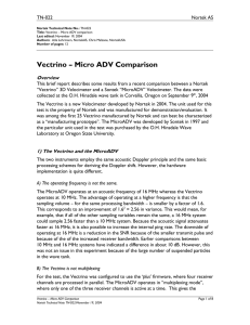 Vectrino – Micro ADV Comparison