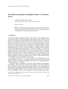 The dielectric properties of biological tissues: I. Literature survey