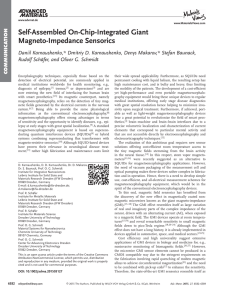 Self‐Assembled On‐Chip‐Integrated Giant Magneto‐Impedance