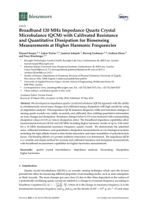 Broadband 120 MHz Impedance Quartz Crystal Microbalance (QCM