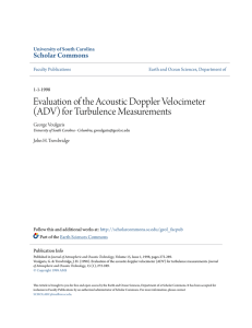 Evaluation of the Acoustic Doppler Velocimeter (ADV) for