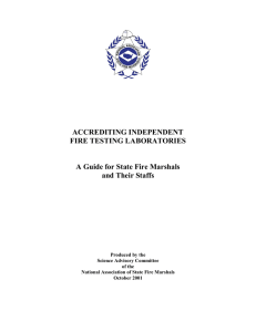 Accrediting Independent Fire Testing Laboratories