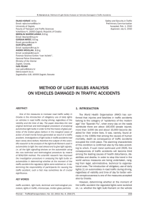 method of light bulbs analysis on vehicles damaged in traffic accidents