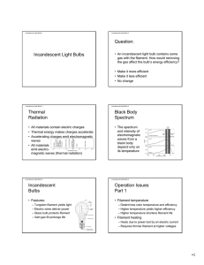 incandescent light bulbs