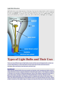 Types of Light Bulbs and Their Uses