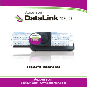 DataLink 1200 Manual