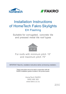 Installation Instructions of HomeTech Fakro Skylights