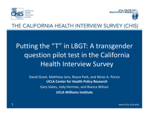 Putting the “T” in LBGT: A transgender question pilot test in the