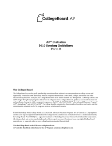 AP® Statistics 2010 Scoring Guidelines Form B - ...AP