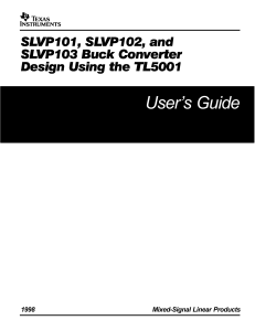 SLVP101, SLVP102, And SLVP103 Buck Converter Design Using