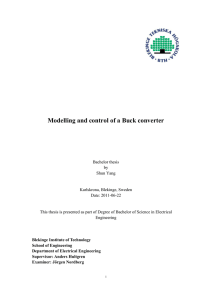 Modelling and control of a Buck converter