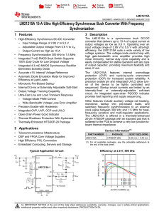 LM21215A 15-A Ultra High-Efficiency Synchronous Buck Converter