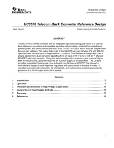 UC3578 Telecom Buck Converter Reference Design