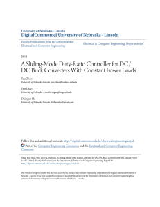 A Sliding-Mode Duty-Ratio Controller for DC/DC Buck Converters