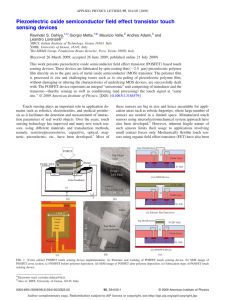 Piezoelectric oxide semiconductor field effect transistor touch