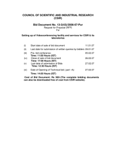 Bid Document No. 13-2(43)/2006-07-Pur