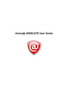 Active@ UNDELETE User Guide