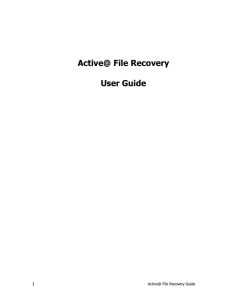 Active@ File Recovery User Guide